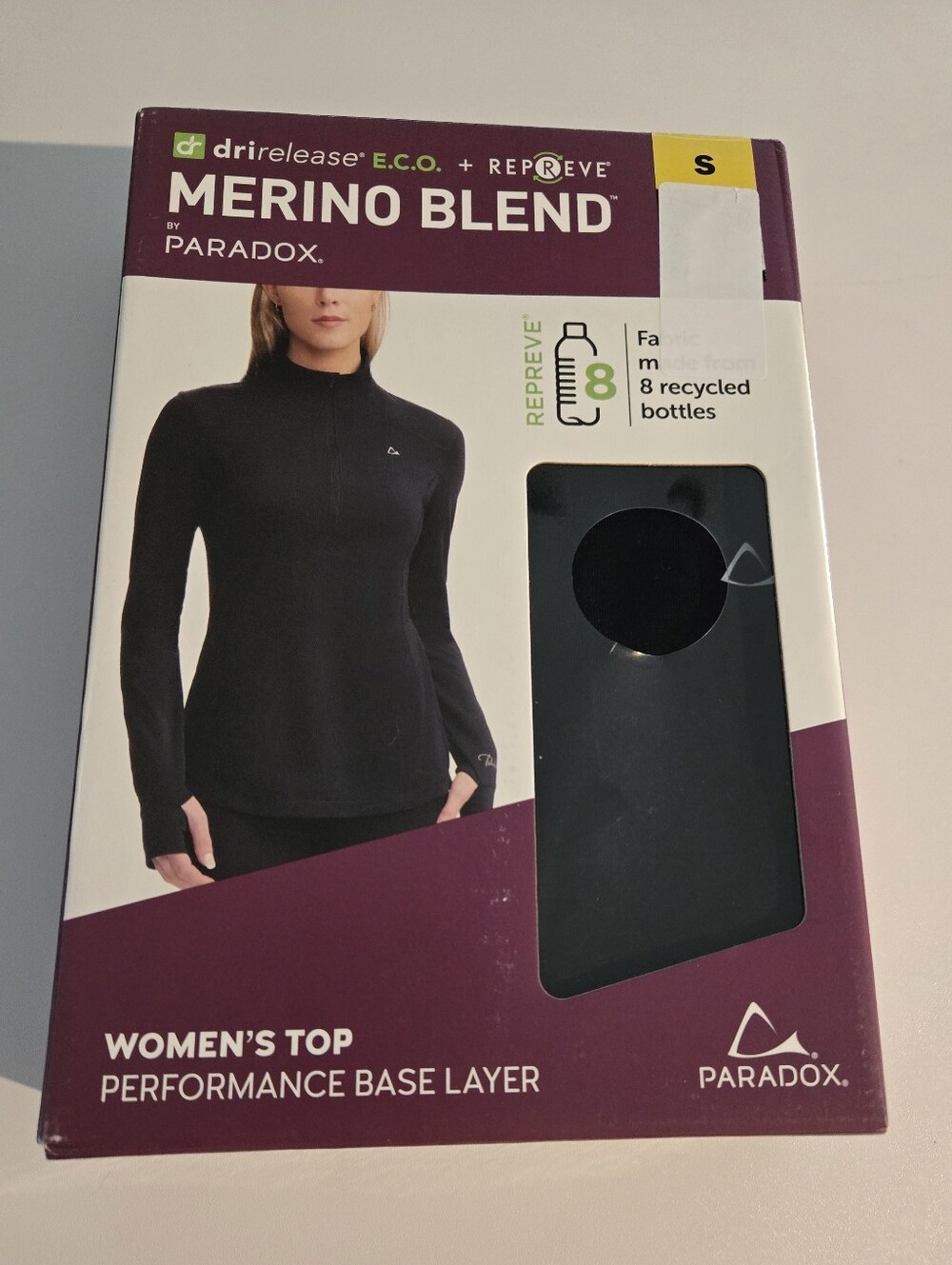 Paradox Women's Merino Blend Long Sleeve Top - Black